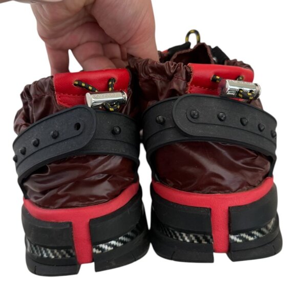 Like New RARE Raf Simons x Calvin Klein Burgundy Lace Up Sneakers - 8.5 - Picture 3 of 8